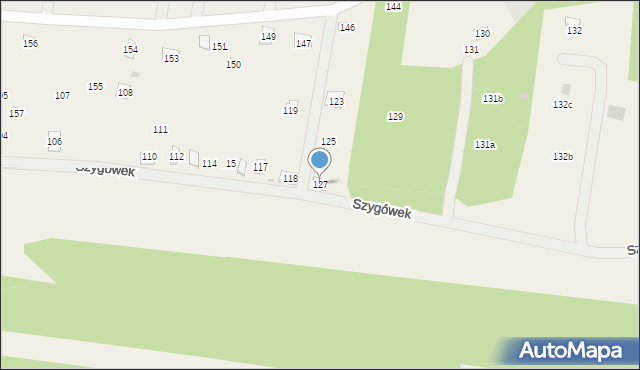 Szygówek, Szygówek, 127, mapa Szygówek