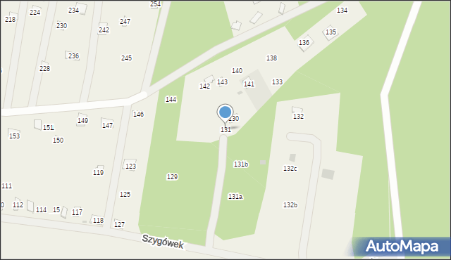 Szygówek, Szygówek, 131, mapa Szygówek