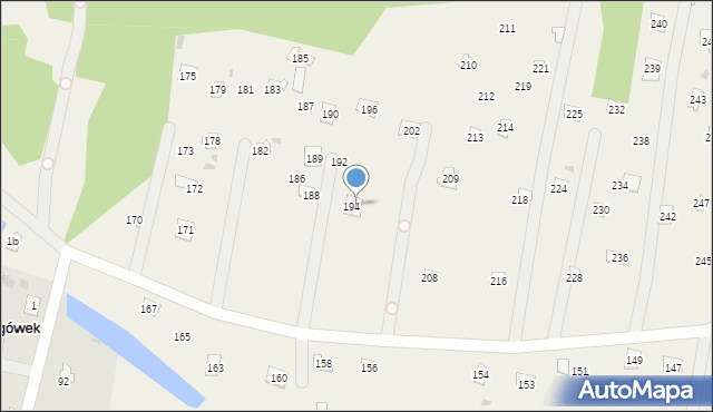 Szygówek, Szygówek, 195, mapa Szygówek