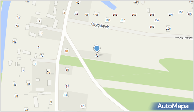 Szygówek, Szygówek, 71, mapa Szygówek