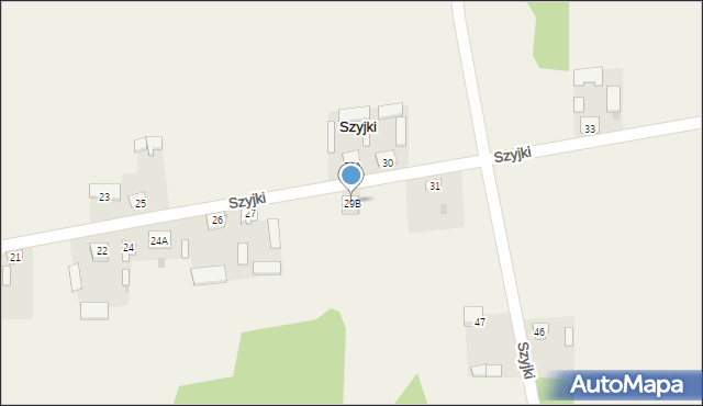 Szyjki, Szyjki, 29B, mapa Szyjki