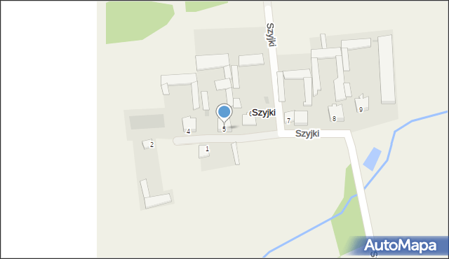 Szyjki, Szyjki, 5, mapa Szyjki