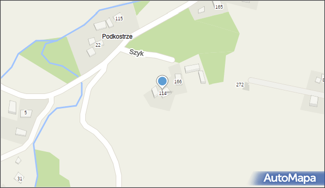Szyk, Szyk, 114, mapa Szyk