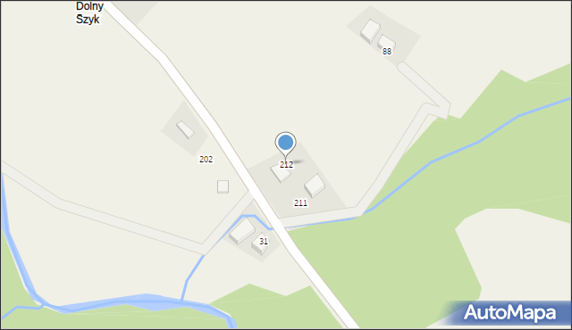 Szyk, Szyk, 212, mapa Szyk