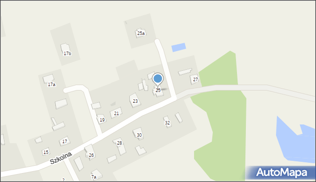 Szyldak, Szkolna, 25, mapa Szyldak