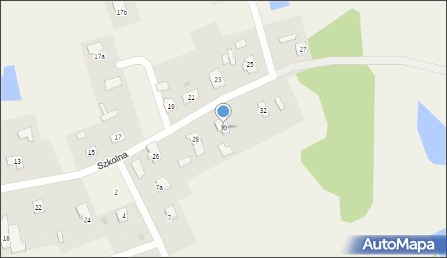Szyldak, Szkolna, 30, mapa Szyldak