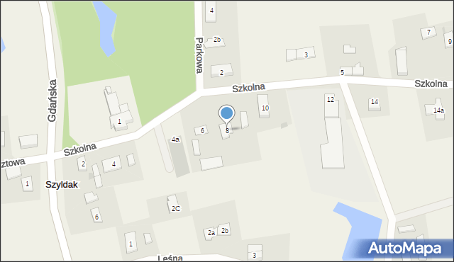 Szyldak, Szkolna, 8, mapa Szyldak