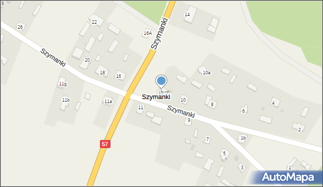 Szymanki, Szymanki, 12, mapa Szymanki