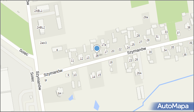 Szymanów, Szymanów, 16, mapa Szymanów