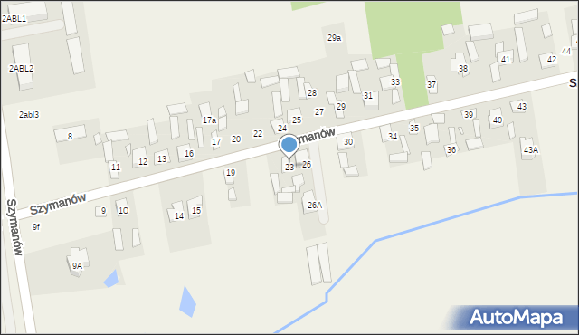 Szymanów, Szymanów, 23, mapa Szymanów