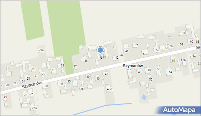 Szymanów, Szymanów, 41, mapa Szymanów