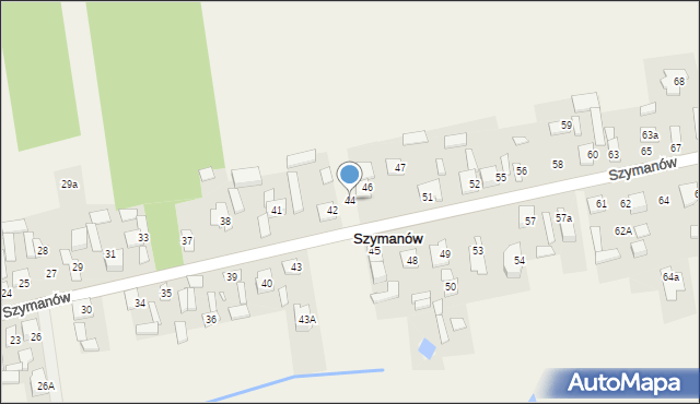 Szymanów, Szymanów, 44, mapa Szymanów