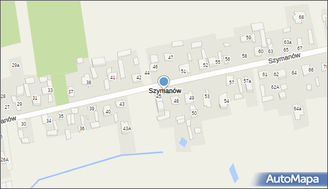 Szymanów, Szymanów, 45A, mapa Szymanów