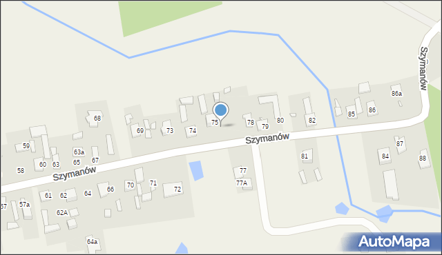 Szymanów, Szymanów, 76, mapa Szymanów