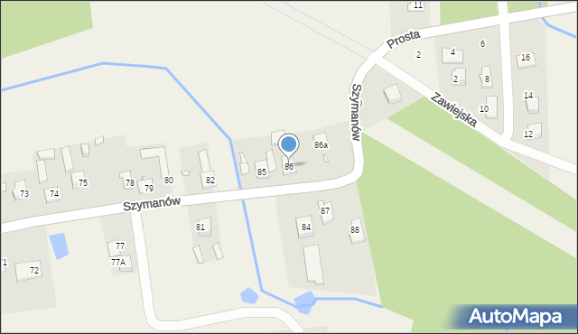 Szymanów, Szymanów, 86, mapa Szymanów