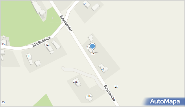 Szymanów, Szymanów, 1a, mapa Szymanów