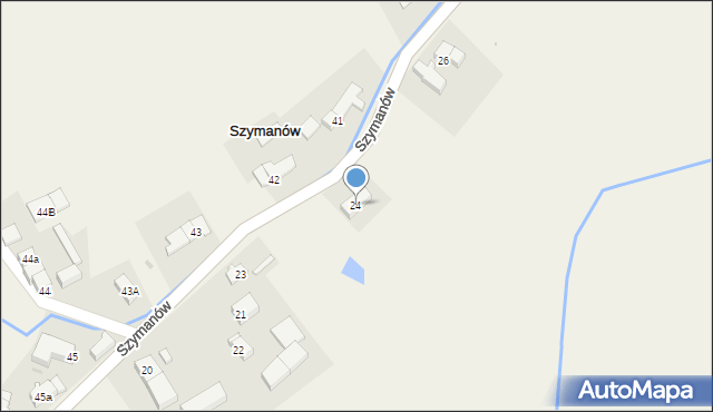 Szymanów, Szymanów, 24, mapa Szymanów