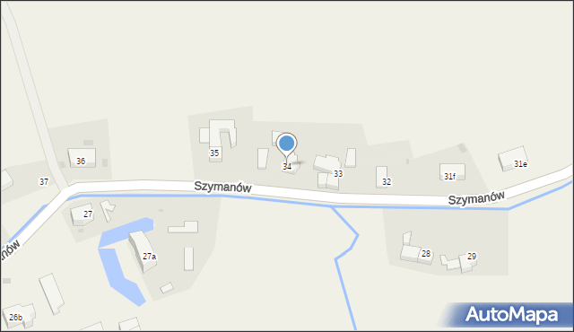 Szymanów, Szymanów, 34, mapa Szymanów