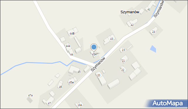 Szymanów, Szymanów, 43A, mapa Szymanów