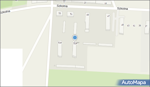 Szymanów, Szkolna, 51A, mapa Szymanów
