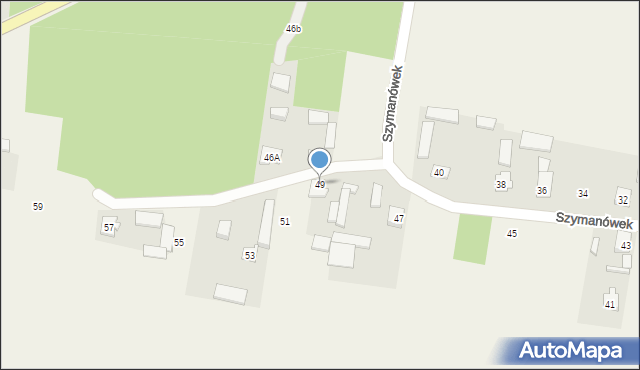 Szymanówek, Szymanówek, 49, mapa Szymanówek