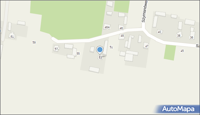 Szymanówek, Szymanówek, 53, mapa Szymanówek