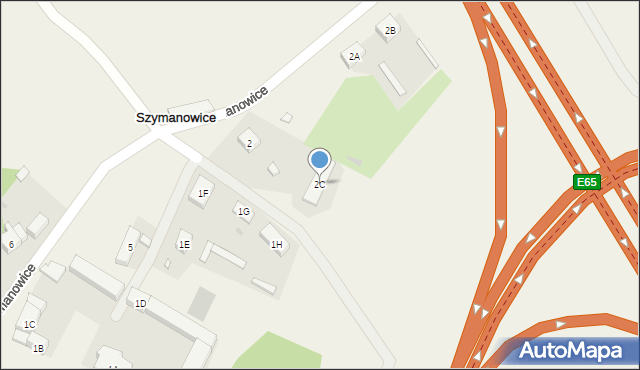 Szymanowice, Szymanowice, 2C, mapa Szymanowice