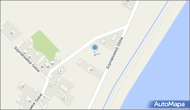 Szymanowice Dolne, Szymanowice Dolne, 1c, mapa Szymanowice Dolne