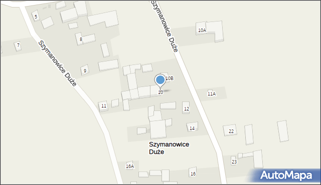 Szymanowice Duże, Szymanowice Duże, 10, mapa Szymanowice Duże