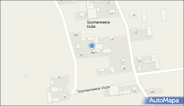 Szymanowice Duże, Szymanowice Duże, 15a, mapa Szymanowice Duże