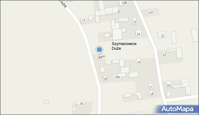 Szymanowice Duże, Szymanowice Duże, 16A, mapa Szymanowice Duże