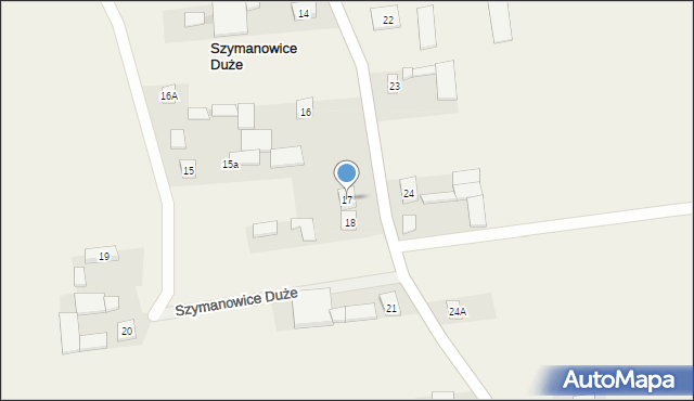 Szymanowice Duże, Szymanowice Duże, 17, mapa Szymanowice Duże