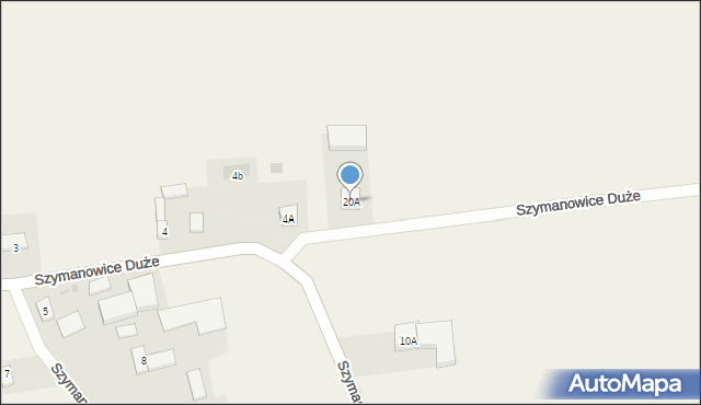 Szymanowice Duże, Szymanowice Duże, 20A, mapa Szymanowice Duże