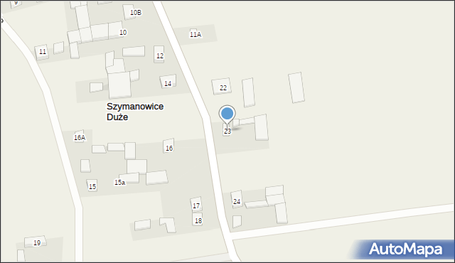 Szymanowice Duże, Szymanowice Duże, 23, mapa Szymanowice Duże