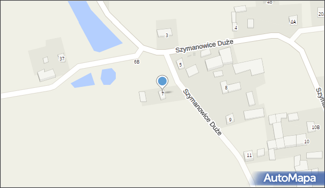 Szymanowice Duże, Szymanowice Duże, 7, mapa Szymanowice Duże