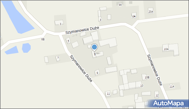 Szymanowice Duże, Szymanowice Duże, 8, mapa Szymanowice Duże
