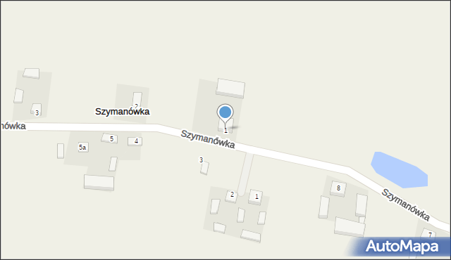 Szymanówka, Szymanówka, 1, mapa Szymanówka