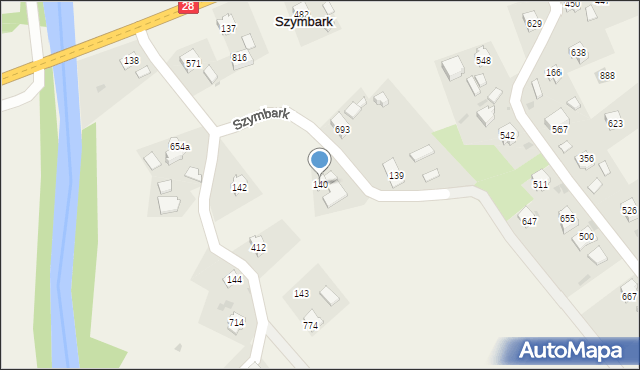 Szymbark, Szymbark, 140, mapa Szymbark