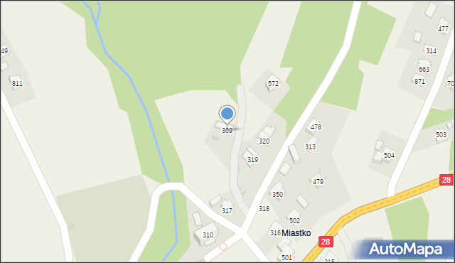 Szymbark, Szymbark, 309, mapa Szymbark