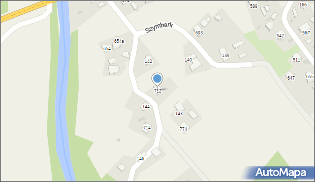 Szymbark, Szymbark, 712, mapa Szymbark