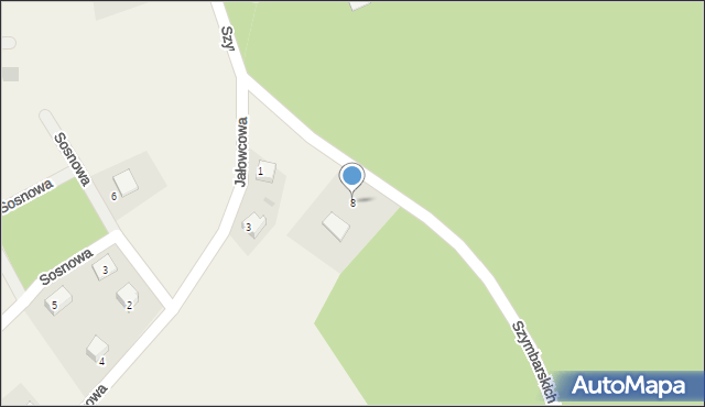 Szymbark, Szymbarskich Zakładników, 8, mapa Szymbark