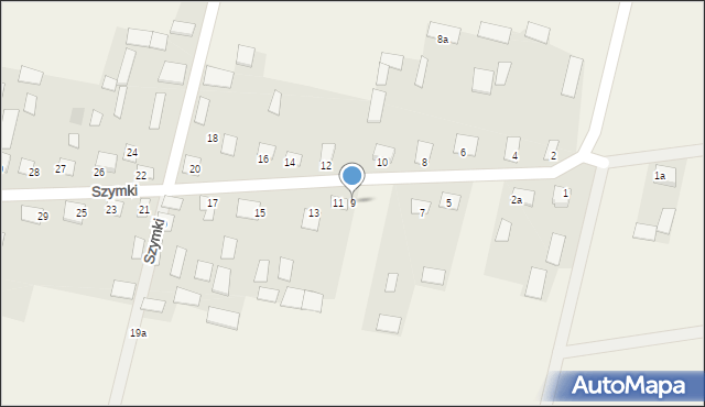 Szymki, Szymki, 9, mapa Szymki