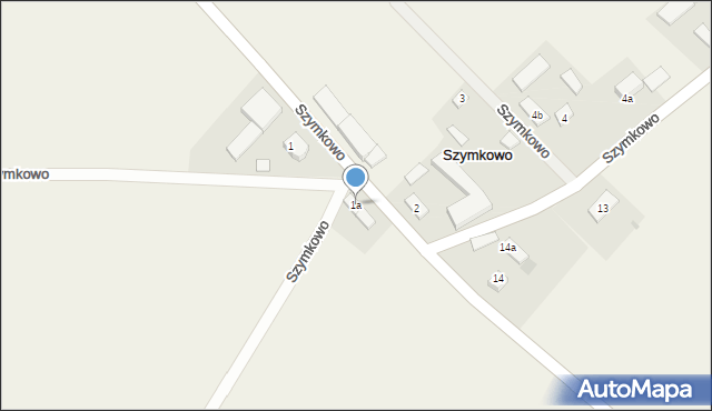 Szymkowo, Szymkowo, 1a, mapa Szymkowo