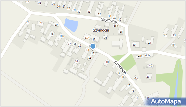 Szymocin, Szymocin, 12, mapa Szymocin