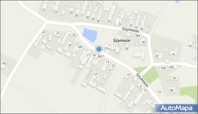 Szymocin, Szymocin, 15, mapa Szymocin