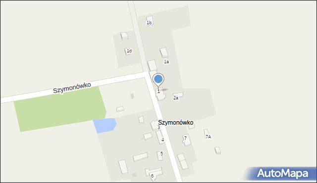 Szymonówko, Szymonówko, 1, mapa Szymonówko