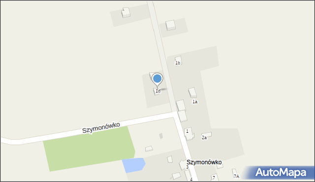 Szymonówko, Szymonówko, 1d, mapa Szymonówko