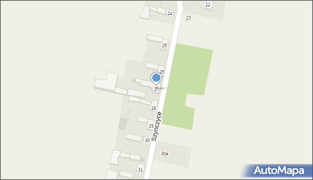 Szynczyce, Szynczyce, 27, mapa Szynczyce
