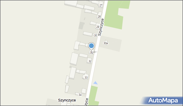 Szynczyce, Szynczyce, 31, mapa Szynczyce