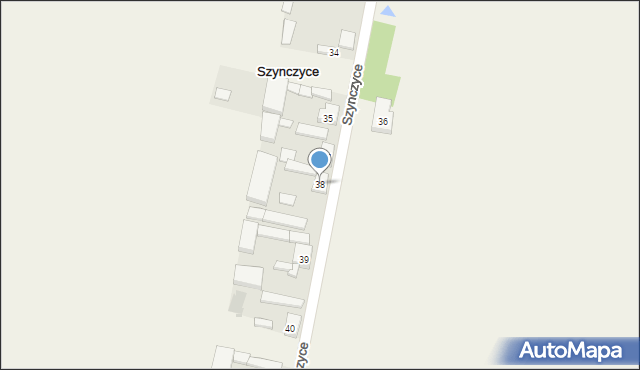 Szynczyce, Szynczyce, 38, mapa Szynczyce